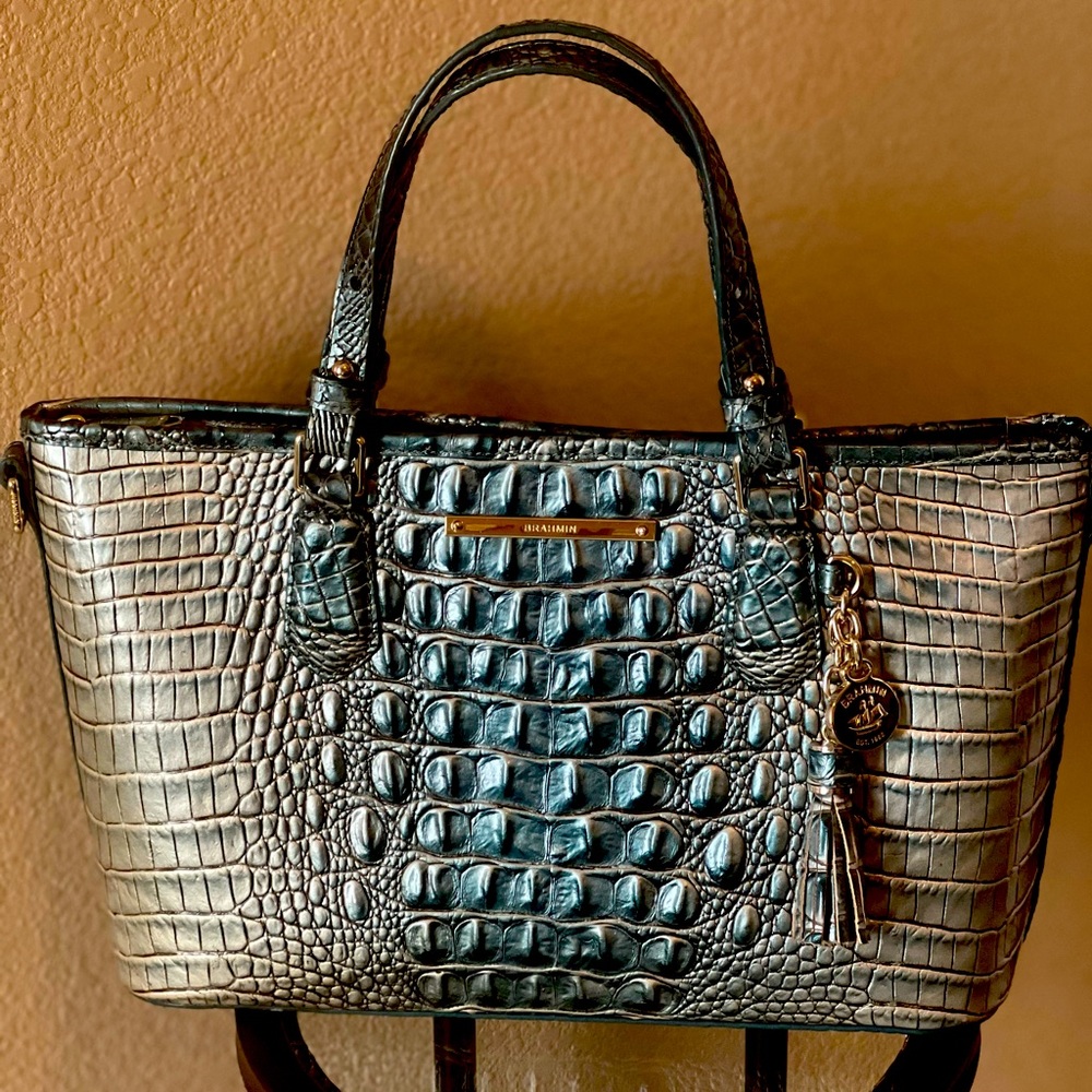 Brahmin Mini Asher in Petrol Ombré Melbourne (retired)